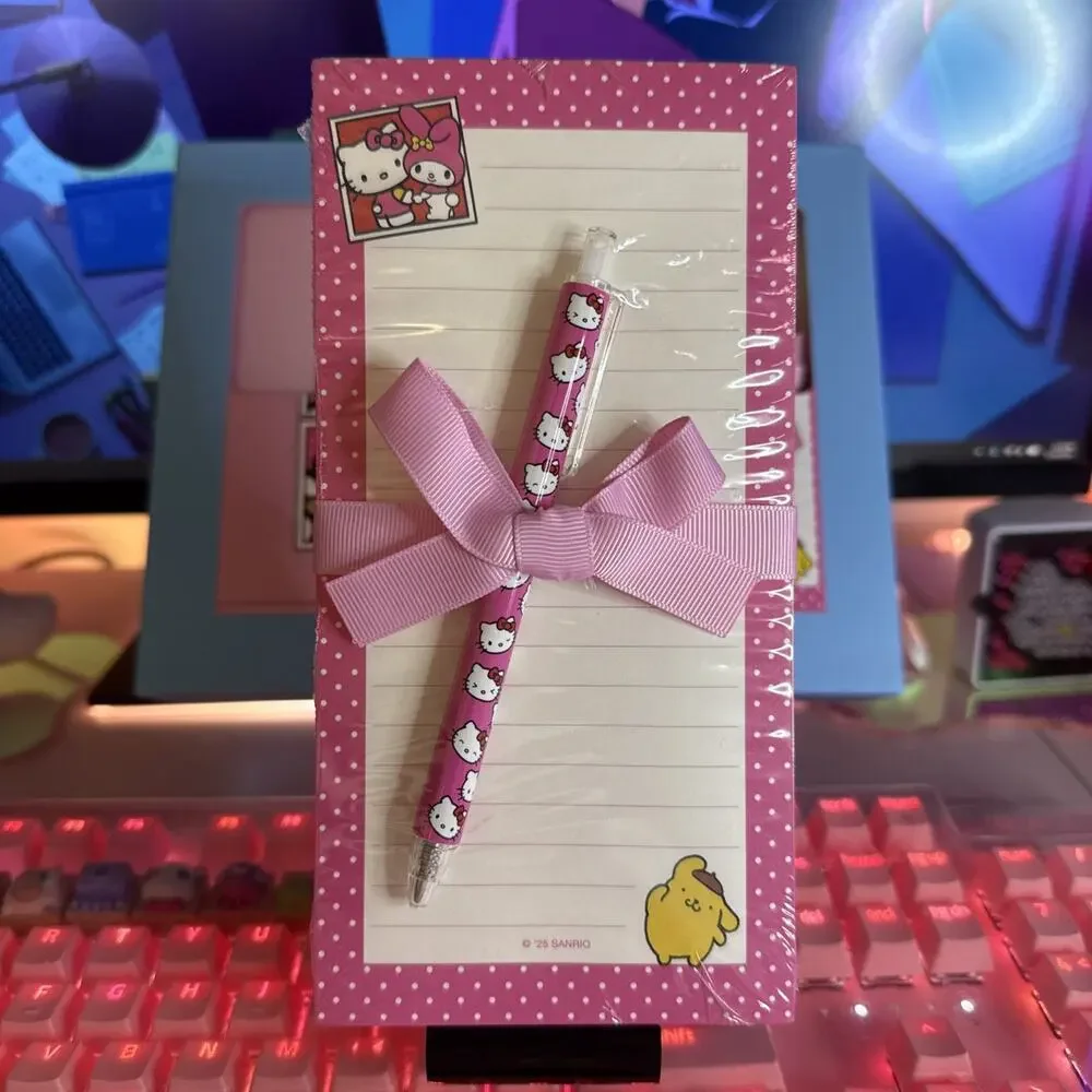 Sanrio Hello Kitty & Friends Journal List Pad Gel Pen Gift Set Pink Lined 2025